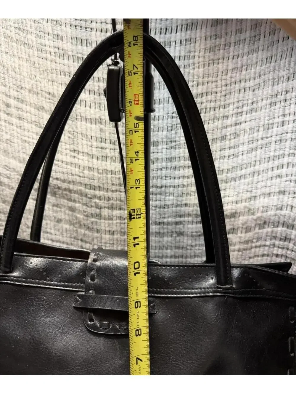 Black Vinyl shoulder Bag by XOXO.